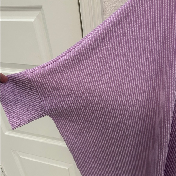 Purple Ribbed Knit Top - Picture 2 of 5